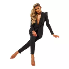 Conjunto Feminino Manga Longa Blazer/ Calça Alfaitaria