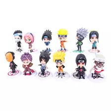 Kit 12 Bonecos Naruto Miniaturas Action Figures Anime 