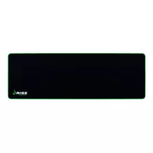 Mouse Pad Gamer Rise Mode Gaming Zero De Fibra Extended 30cm X 90cm X 0.3cm Preto/verde