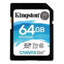 Kingston Memoria Sd Xc Tarjeta U3 64gb Uhs-1 Camara Drone +