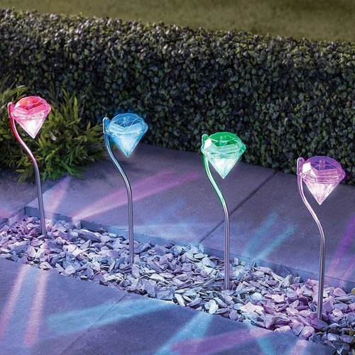 Luces Solares Led Para Jardn, Multicolor, Con Forma De Diam Foto 4