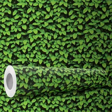 Papel De Parede Adesivo Verde Grama Plantas Muro Inglês 10m
