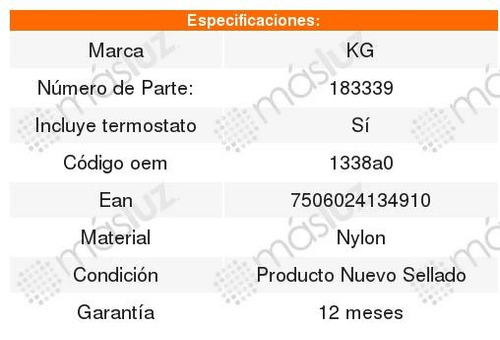 Toma Agua Kg Peugeot 407 2.2l 2006-2008 Foto 2