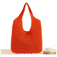 Bolsa Feminina Grande Forrada Palha Natural Artesanal Luxo