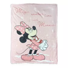 Frazada Bebe 75 X 100 Minnie Mickey Franela Y Corderito