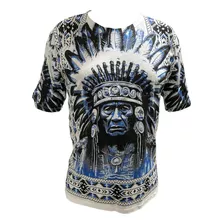 Camiseta Camisa Pajé Indígena Estampa Tribal Cocar