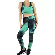 Conjunto Deportivo Mujer Lycra. Calza Y Polera. Yoga, Zumba