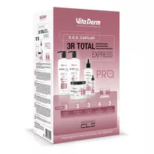 Kit 3r Total Express Vitaderm Pro S.o.s Uso Profissional 