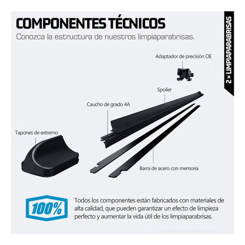 Par De Plumas Limpiaparabrisas Para Opel [u] Foto 5