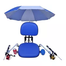 Cadeira De Barco Estofada Giratória Pescador Com Acessórios 