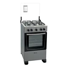 Cocina Thompson Combinada Cth 1500 Gas Envasado 4 Hornallas Titanium 127v/230v Puerta Con Visor