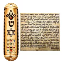 Mezuzah Mezuzá Judaica 12 Tribos De Israel Dourada