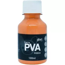 Tinta Pva Fosca Gliart 100ml Cor Laranja