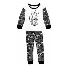 Pijama Infantil Inverno De Malha Personalizado Tema Robô 