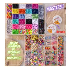 Kit Miçangas Coloridas Infantil Maleta Master Completa 