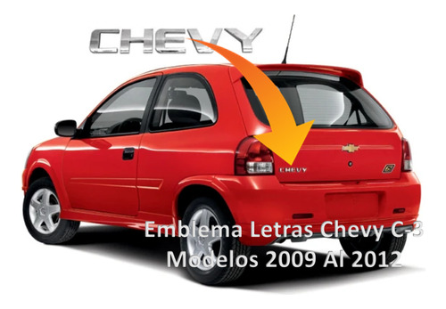 Emblema Letras Chevy C-3 Modelos 2009 Al 2012 Foto 2