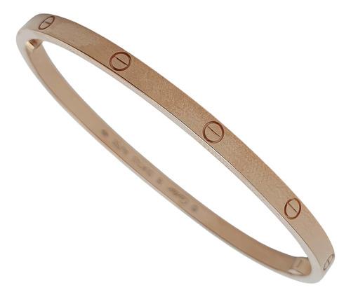 Pulseira Love Grife Cartier Ouro Rosé 18k 750 Original Rosa 18 Cm