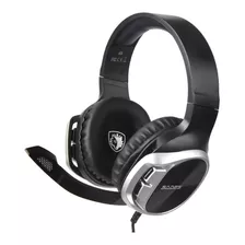 Auriculares Gamer Sades R17 Black And Silver Pc Ps4