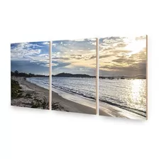 Kit 3 Placas Decorativas Quadros Sala Paisagem Florianópolis