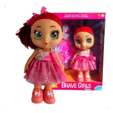 Brinquedo Boneca Fashion Brave Girls Com Espelho E Escova