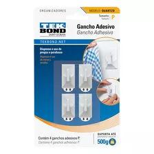 Ganchos Adhesivos Blancos Cuartzo P X4 Unidades Color Blanco