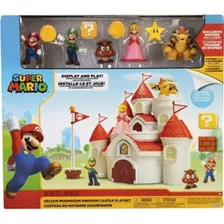 Super Mario Castillo Del Reino Champiñon Deluxe 5 Figuras