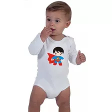 Body Bebe Superman Manga Larga