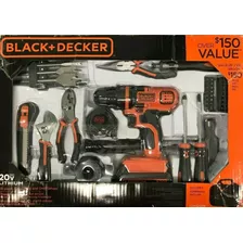 Black + Decker 20v Max Taladro Y Kit De Herramientas