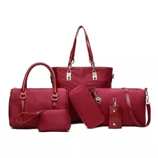 Set 5 Bolsas Mujer Moda Cartera Crossbody Sintetico Hombro