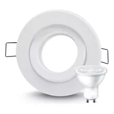 Spot Led Embutir Circular Plastico Polimero + Dicro Led 7w