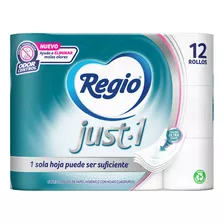 Regio Papel Higiénico Just -1 Centro Ultra Suave 12 Rollos