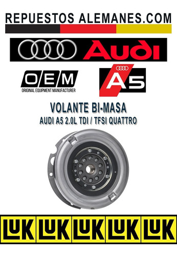 Volante Motor Bimasa Audi A5 2.0 Tdi/tfsi Quattro 2011-2017 Foto 3