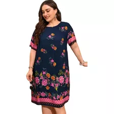 Vestido Talla Extra 1xl/2xl/3xl/4xl Estampado Floral 0375