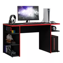 Mesa Para Computador Gamer Madesa 9409 Preto/vermelho Xo