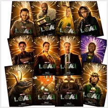 12 Posters Adheribles Loki Marvel Disney+ 60x45cm