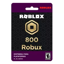 Roblox 800 Tarjeta De Regalo