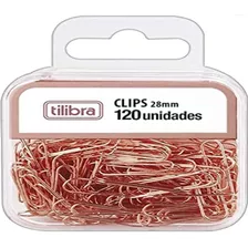 Clips 28mm C/120 Un Tilibra Ouro Rosé