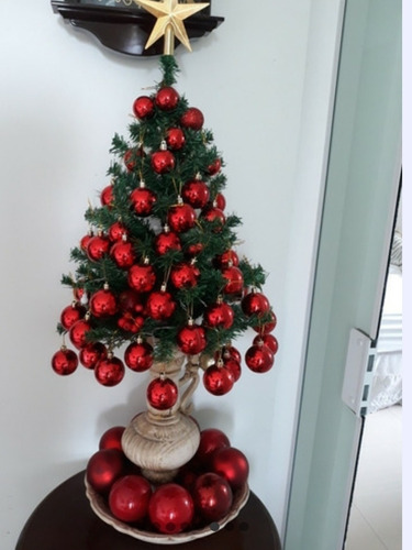 Enfeite De Natal Árvore Red Vintage Completa
