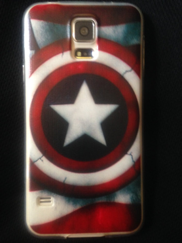 Estuche Protector Case Jelly Silicon S5 Capitán América
