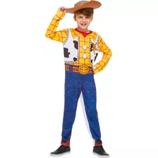 Fantasia Woody Longa Cowboy Toy Story 3 Com Chapeu Infantil