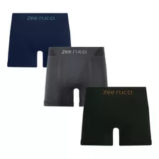 Kit 3 Cuecas Boxer Zee Rucci 1809 Em Microfibra Sem Costura