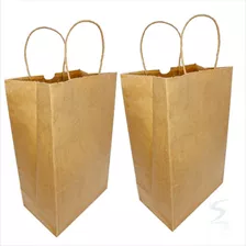 Sacolas Kraft Pequena Delivery Lanches 18x28x11 - 100 Unid