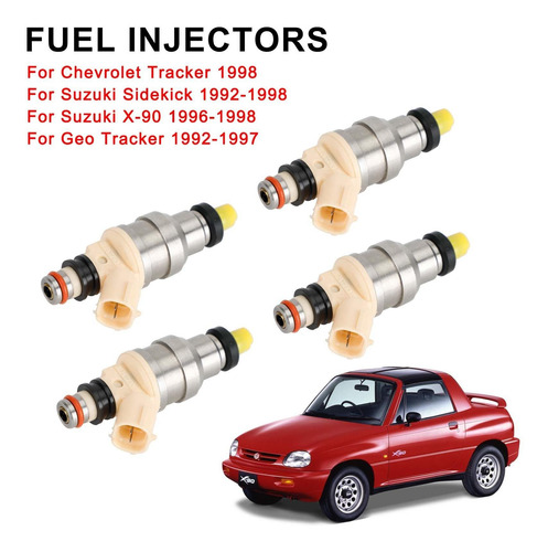 4x Inyectores Combustible Para Suzuki Sidekick X-90 Tracker Foto 6