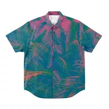 Camisa Botões Acid Trip Vibe Psicodélica Havaiana Vaporwave