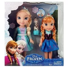 Frozen Deluxe Pack Muñeca Elsa 34 Cms Anna 30 Cms Original 