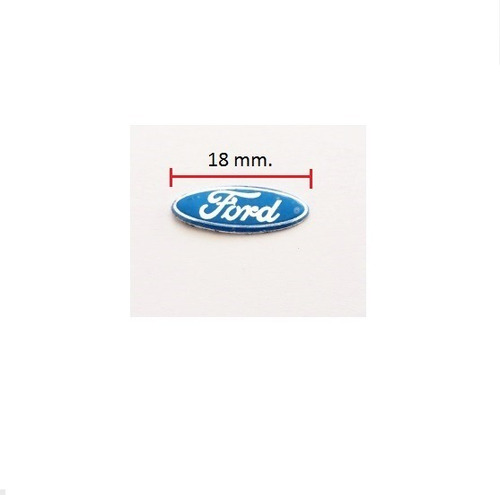 Par De Emblemas Ford Para Llave O Carcasa Fiesta, Figo 18 Mm Foto 3