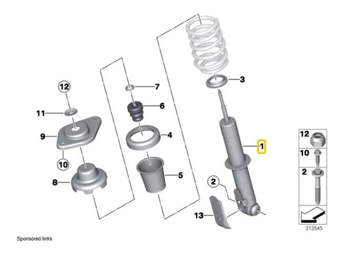 Amortiguador Suspension Trasera Mini Cooper R56 R58 07-13 \u0026 Foto 3