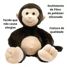 Macaco Marrom Super Macio 31 Cm - Pelúcia Lindo