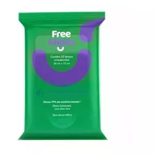 Lenço Umedecido Antisséptico Free Wipes Com 20 Unidades