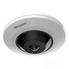 Câmera De Segurança Hikvision Fisheye Acusense 5mp 2k 1.5mm Cor Branco